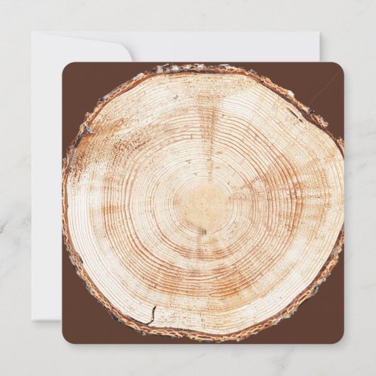 Rustikale Hochzeitsholztextur Einladung (Rückseite)