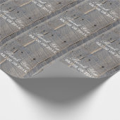 rustikale Hochzeitshütte Holz Land Hochzeit Gefall Geschenkpapier (Ecke)