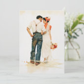 Rustikale Hochzeitsillustration im Romantik-Stil (Stehend Vorderseite)