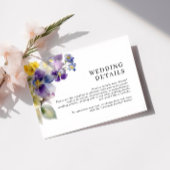 Rustikale Hochzeitskarte Begleitkarte