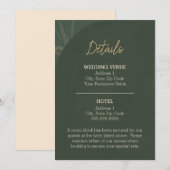 Rustikale Hochzeitskarte Brown Einladung (Vorne/Hinten)