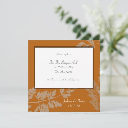 Rustikale Hochzeitskarte Einladung (Stehend Vorderseite)