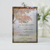Rustikale Hochzeitskarte für Herbst RSVP Karte (Stehend Vorderseite)