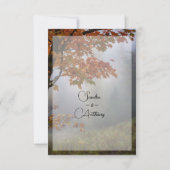 Rustikale Hochzeitskarte für Herbst RSVP Karte (Rückseite)