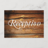 Rustikale Hochzeitskarte für Holzhütten Begleitkarte (Vorderseite)