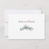 Rustikale Hochzeitskarte für Wildblumen und Bluebe RSVP Karte (Rückseite)
