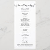 Rustikale Hochzeitskarte im kalligraphischen Desig Programm (Rückseite)