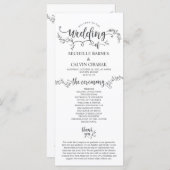 Rustikale Hochzeitskarte im kalligraphischen Desig Programm (Vorne/Hinten)