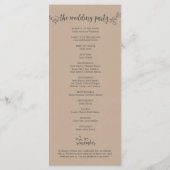 Rustikale Hochzeitskarte im kraftvollen Hintergrun Programm (Rückseite)