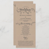 Rustikale Hochzeitskarte im kraftvollen Hintergrun Programm (Vorne/Hinten)