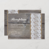 Rustikale Hochzeitskarte - Milchrand Begleitkarte (Vorne/Hinten)