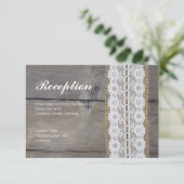 Rustikale Hochzeitskarte - Milchrand Begleitkarte (Stehend Vorderseite)