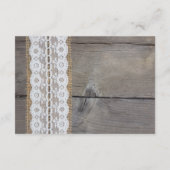 Rustikale Hochzeitskarte - Milchrand Begleitkarte (Rückseite)