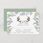 Rustikale Hochzeitskarte mit Wahlmöglichkeit RSVP Karte (Vorne/Hinten)