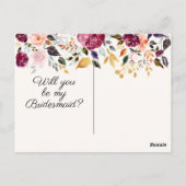 Rustikale Hochzeitskarte Postkarte (Rückseite)