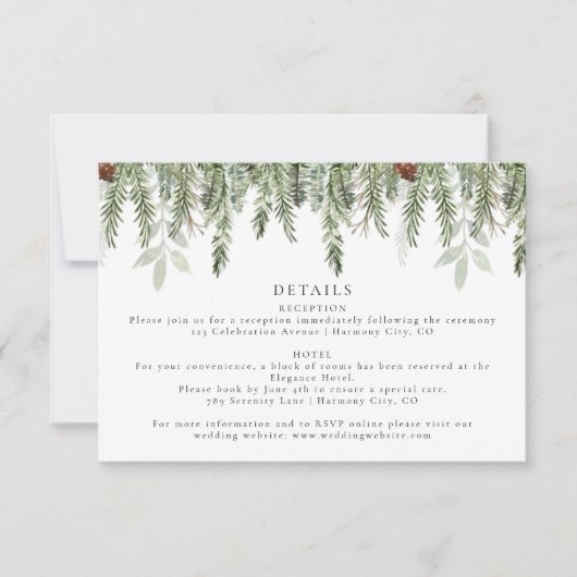 Rustikale Hochzeitskarte RSVP Karte (Vorderseite)