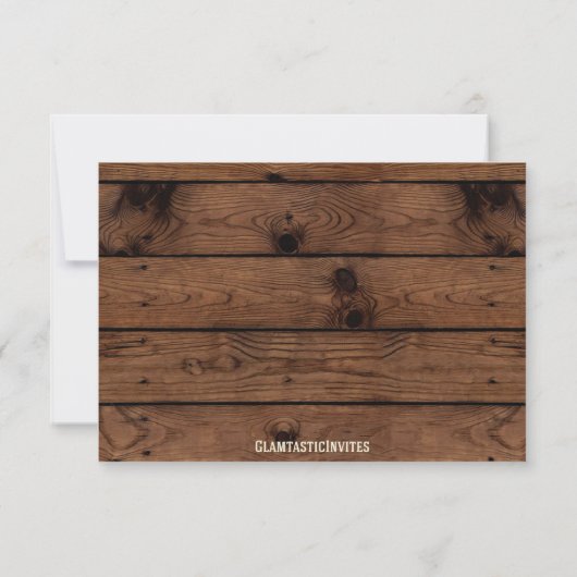 Rustikale Hochzeitskarte, RSVP-Karte, rustikal RSVP Karte (Rückseite)