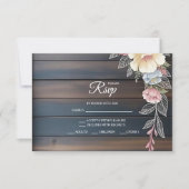 Rustikale Hochzeitskarten aus Holz RSVP Karte (Vorderseite)