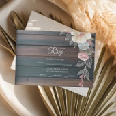 Rustikale Hochzeitskarten aus Holz RSVP Karte
