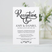 Rustikale Hochzeitskarten Elegantes Skript Einladung (Stehend Vorderseite)