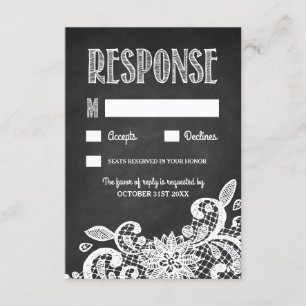 Rustikale Hochzeitskarten für Halbpension und Spit RSVP Karte