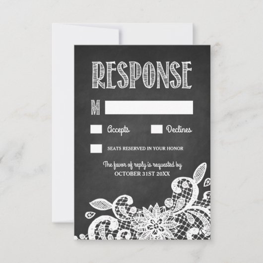 Rustikale Hochzeitskarten für Halbpension und Spit RSVP Karte (Vorderseite)