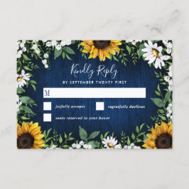 Rustikale Hochzeitskarten für Hochzeitspaare RSVP Karte