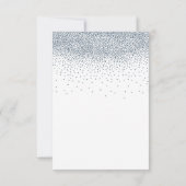 Rustikale Hochzeitskarten für Navy String Lights RSVP Karte (Rückseite)