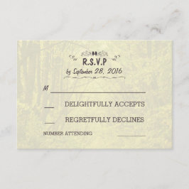 Rustikale Hochzeitskarten für Waldbaumen RSVP Karte
