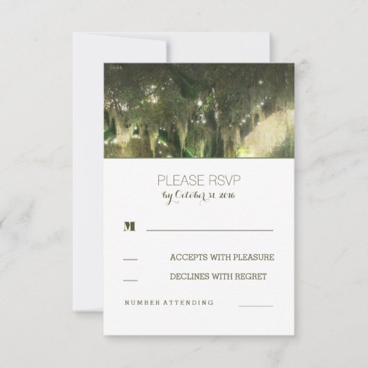 Rustikale Hochzeitskarten RSVP Karte (Vorderseite)