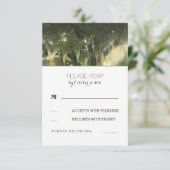 Rustikale Hochzeitskarten RSVP Karte (Stehend Vorderseite)