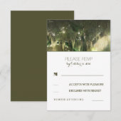 Rustikale Hochzeitskarten RSVP Karte (Vorne/Hinten)