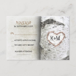 Rustikale Hochzeitskarten RSVP Karte