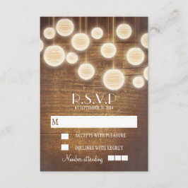 Rustikale Hochzeitskarten RSVP Karte