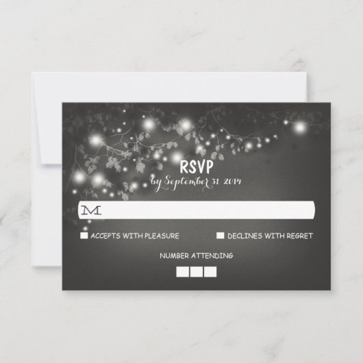 Rustikale Hochzeitskarten RSVP Karte (Vorderseite)