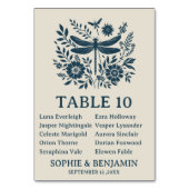 Rustikale Hochzeitskarten Tischnummer (Rückseite)