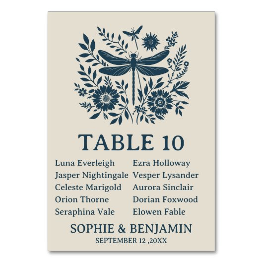 Rustikale Hochzeitskarten Tischnummer (Vorderseite)