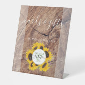 Rustikale Hochzeitskarten und Geschenke für Sonnen Sockelschild (Vorderseite)