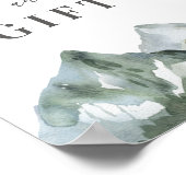 Rustikale Hochzeitskarten und Geschenkschild Poster (Ecke)