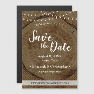 Rustikale Hochzeitskerzenleuchten magnetisch Magnetkarte