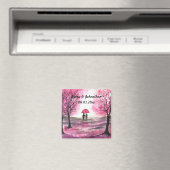 Rustikale Hochzeitskoppel Liebe Kirschblüten Magnet (In Situ (Geschirrspüler))