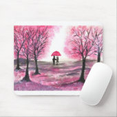 Rustikale Hochzeitskoppel Liebe Kirschblüten Mousepad (Mit Mouse)