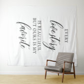 Rustikale Hochzeitskulisse-Banner Wandteppich (Beispiel (Horizontal))
