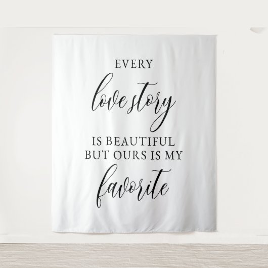 Rustikale Hochzeitskulisse-Banner Wandteppich (Vorderseite)