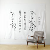 Rustikale Hochzeitskulisse-Banner Wandteppich (Beispiel (Horizontal))
