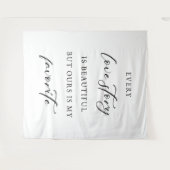 Rustikale Hochzeitskulisse-Banner Wandteppich (Vorderseite (Horizontal))