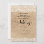 Rustikale Hochzeitslandschaft Einladung (Vorderseite)