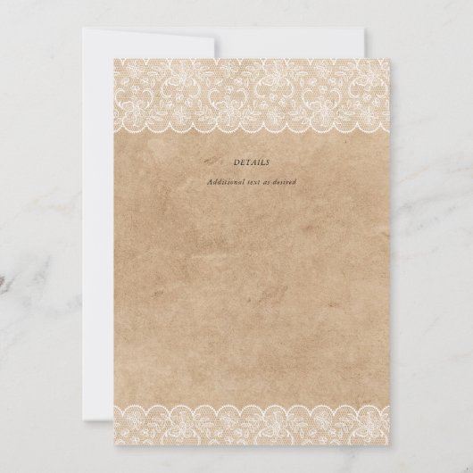 Rustikale Hochzeitslandschaft Einladung (Rückseite)