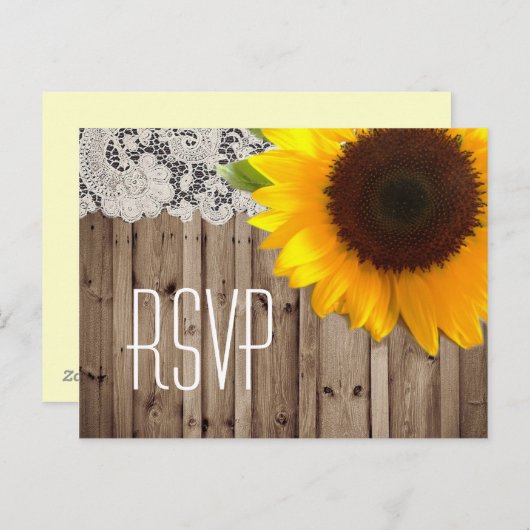 rustikale Hochzeitslandschaft uAwg Einladungspostkarte (Vorne/Hinten)