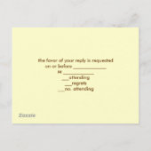 rustikale Hochzeitslandschaft uAwg Einladungspostkarte (Rückseite)